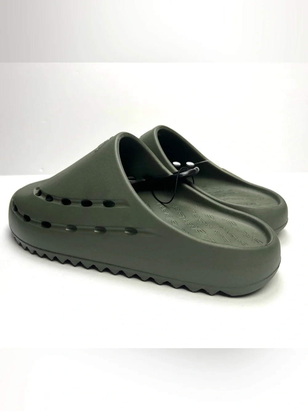 Quiksilver Cloudbreak Clog Slide Sandals Mens Size 12 Olive Green Arm